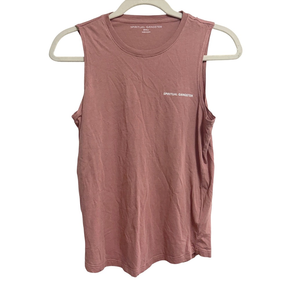 Spiritual Gangster Spiral Do All Things With Love Mauve Muscle Tank Graphic S